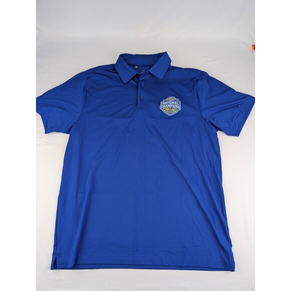 Mens L UA South Dakota State Jackrabbits Football Polo Shirt SDSU Blue Large - Picture 1 of 8
